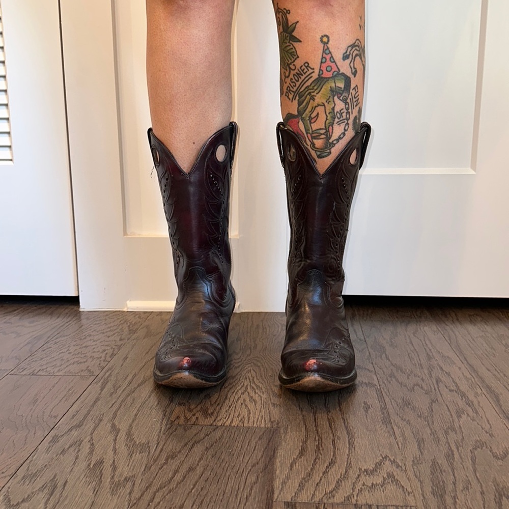 Durango Cowboy Boots Women’s Size 8 Leather Maroon